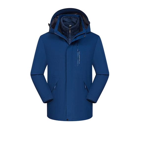 jsaierl Winter Coats for Women Waterproof Outdoor Work Windbreaker Fall Zip Up Thermal Jacket Hooded Fleece Ski Coats Snow Thicken Outerwear