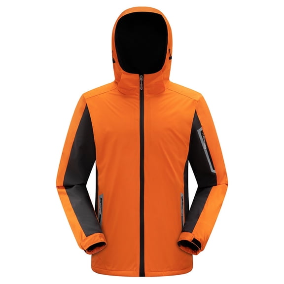 jsaierl Winter Jackets Women Plus Size Outdoor Hiking Windbreaker Fall Zip Up Thermal Jacket Hooded Fleece Ski Coats Winter Snow Outerwear