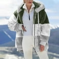 thumbnail image 1 of "jsaierl Winter Jackets for Women 2025 Trendy,Women Fuzzy Fleece Coat Casual Color Block Zipper Pocketed Sherpa Jacket Cardigan Outerwear", 1 of 6