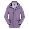 thumbnail image 1 of jsaierl Winter Jackets for Women Waterproof Outdoor Work Windbreaker Fall Warm Full Zip Jacket With Hood Fleece Ski Coats Winter Snow Outerwear, 1 of 3