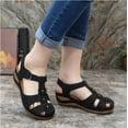 thumbnail image 1 of jsaierl Women Bohemia Gladiator Sandals Closed Toe Hollow Out Comfortable Ankle Strap Outdoor Platform Sandals, 1 of 5