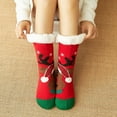 thumbnail image 1 of jsaierl Women Christmas Gifts Casual Winter Warm Cotton Plush Thicker Anti-slip Floor Socks Knit Soft Socks, 1 of 3