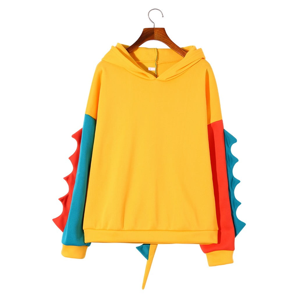 Cute Dinosaur Print Oversized Hoodie for Women