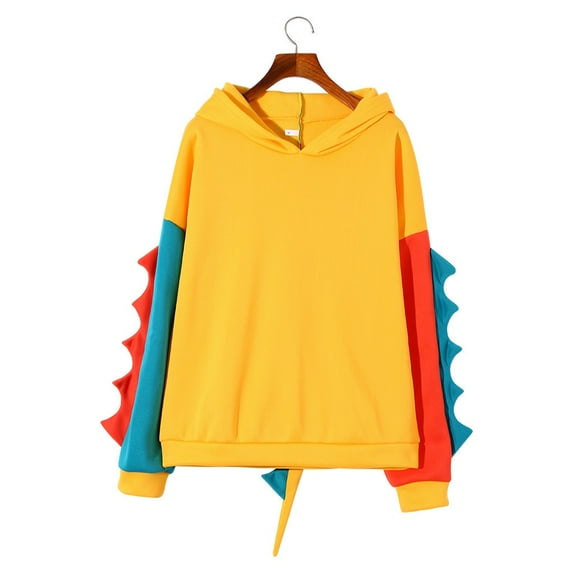 jsaierl Women/Girls Fashion Cute Dinosaur Hoodie Kawaii Dino Pullover Hooded Sweatshirt