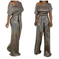 thumbnail image 1 of jsaierl Women's Banquet Evening Dress Elegant Off Shoulder Colorful Bright Jumpsuit Homecoming Dresses 2024, 1 of 9