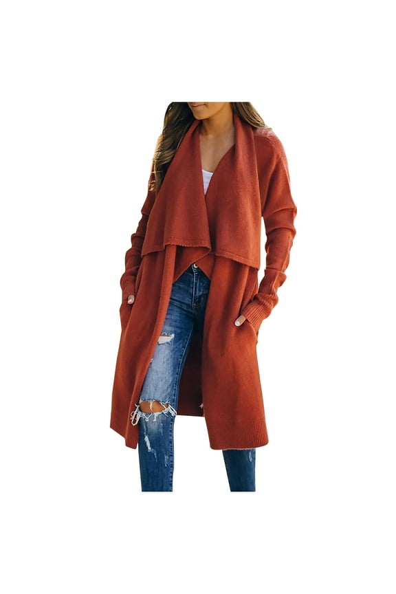 Women's Casual Long Open Front Drape Lightweight Duster High Low Hem Maxi Long Sleeve Cardigan