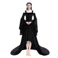 thumbnail image 1 of Casual Dresses For Women Women's Retro Medieval Party Princess Renaissance Cosplay Lace Floor Length Dress falda larga, 1 of 5