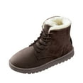 thumbnail image 1 of jsaierl Women's Fashion Casual Flat Comfort Sneakers Female Lace-up Solid Color Cotton Shoes Winter Warm Snow Boots, 1 of 3