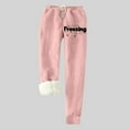 thumbnail image 1 of jsaierl Women's Fleece Lined Sweatpants Petite Warm Thick Pants Fleece Super Comfy Trousers Drawstring Active Running Joggers Sweatpants with Pockets, 1 of 3