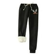 thumbnail image 1 of jsaierl Women's Fleece Lined Sweatpants Winter Thick Warm Pants Cotton Heavyweight Trousers Drawstring Active Gym Joggers Sweatpants with Pockets, 1 of 7
