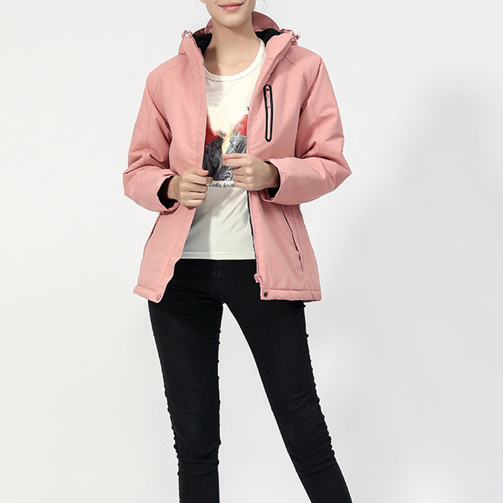 jsaierl Women's Lightweight Heated Jacket with 3 Heat Zones Fall Warm