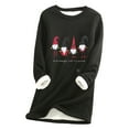 thumbnail image 1 of jsaierl Women's Oversized Sweatshirt Thick Fleece Long Sleeve Gnomes Pattern Top Round Neck Sweatshirt Graphic Pullover for Women Fashion 2024, 1 of 3