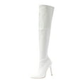 thumbnail image 1 of jsaierl Women's Patent Leather PU Thigh High Boots Pointed Toe Side Zipper Stiletto High Heel Over The Knee Boots, 1 of 6