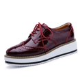 thumbnail image 1 of jsaierl Women's Platform Lace-Up Square Toe Oxfords Shoe Business Formal Dress Shoes Slip Resistant Service Boots, 1 of 4