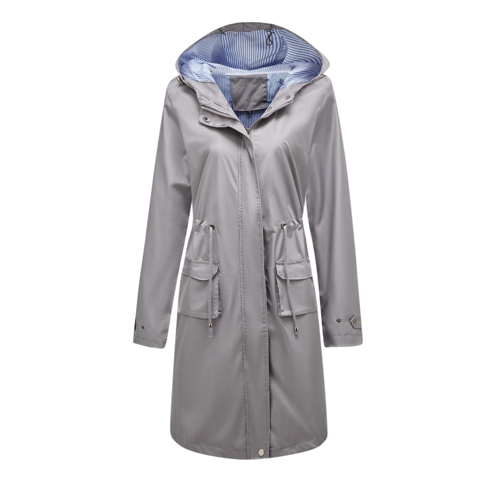 Fall Waterproof jsaierl Women's Rain Coat Waterproof with Hood Utility Outdoor Travel ...