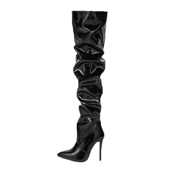 jsaierl Women's Sexy Nightclub Over The Knee Boots Fashion Sexy Stiletto High Heel Thigh High Boots Dress Boot