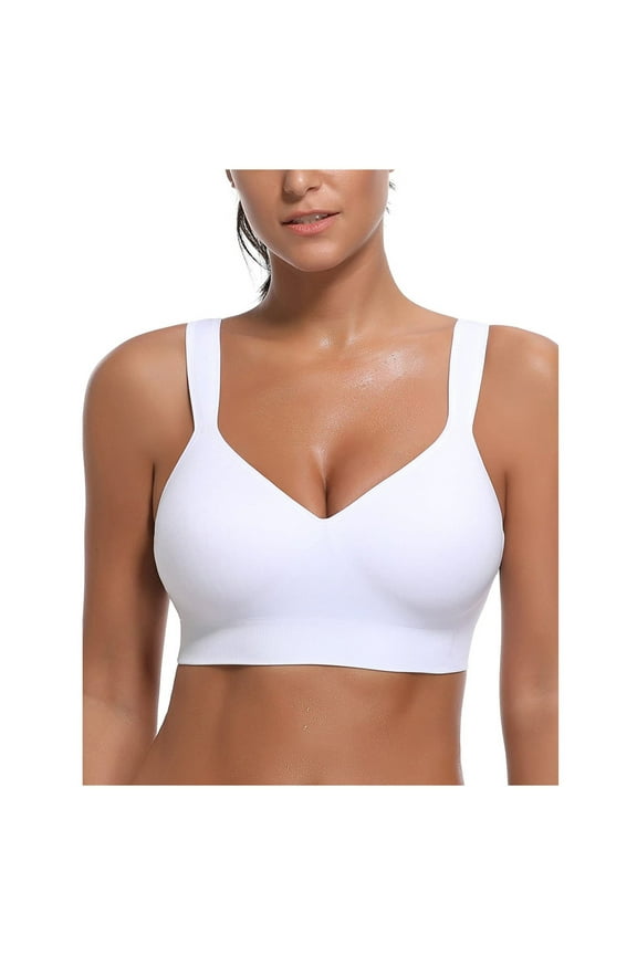 Women's Sports Bras High Impact Push Up T-shirt Bra Seamless Padded Bralettes Shapewear Yoga Training Bras