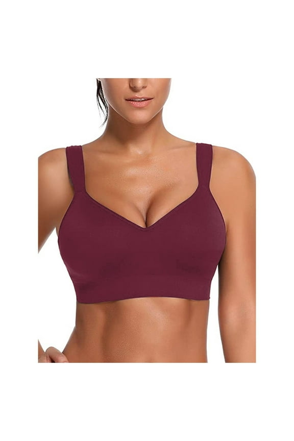 Women's Sports Bras High Impact Push Up T-shirt Bra Seamless Padded Bralettes Shapewear Yoga Training Bras
