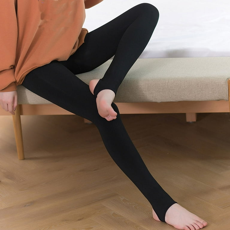 jsaierl Women's Stirrup Leggings High Waist Yoga Pants for Women Extra Long  Over The Heel Leggings Foot Straps