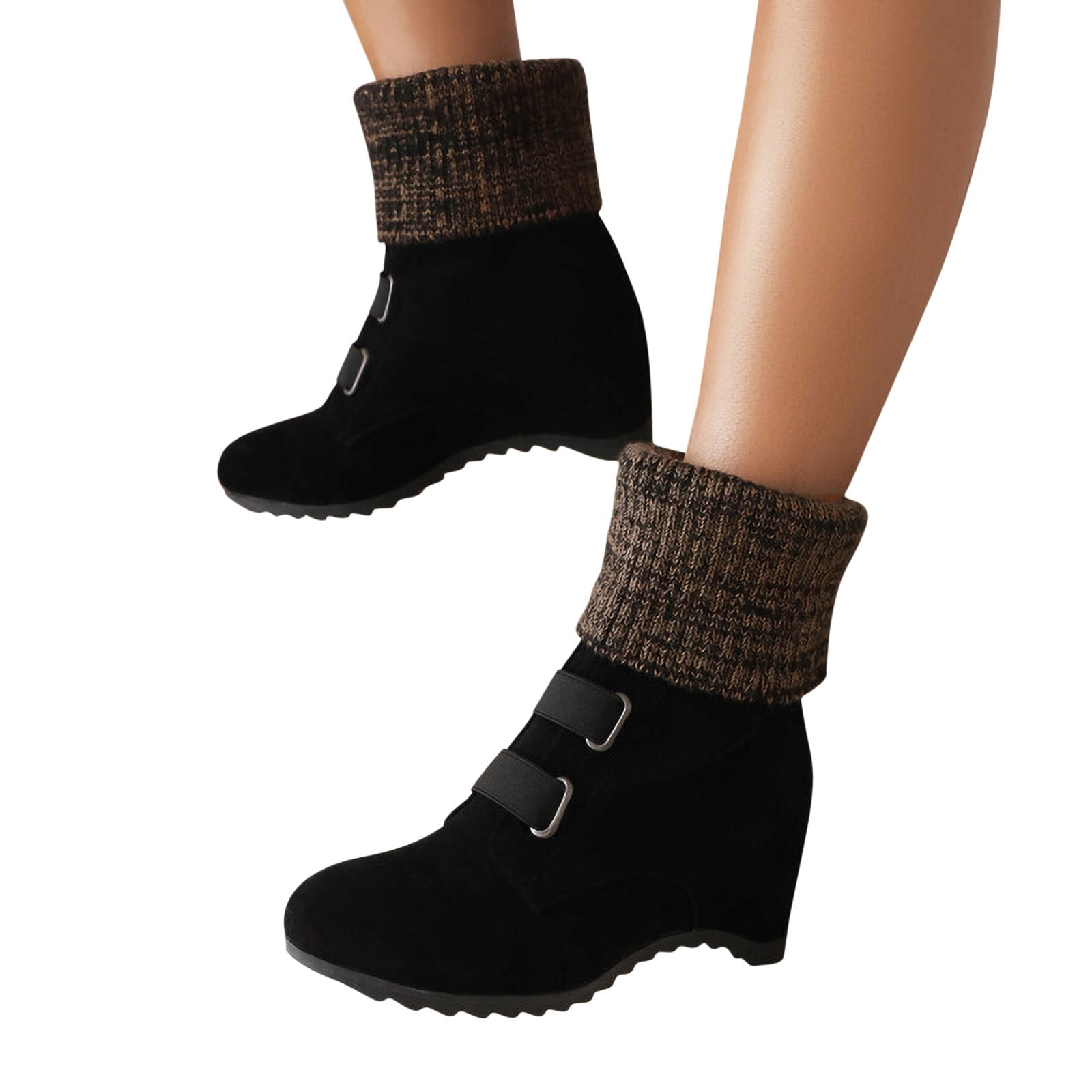suede boot wedges