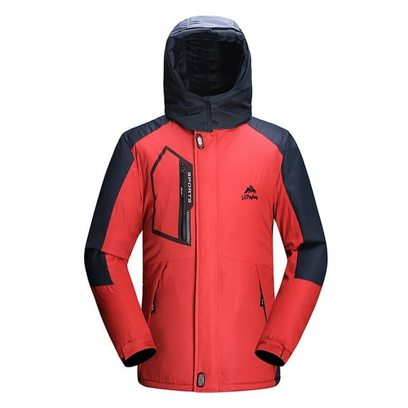 jsaierl Women's Winter Coats Waterproof Outdoor Work Windbreaker Fall Zip Up Thermal Jacket Hooded Fleece Ski Coats Snow Thicken Outerwear