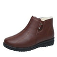 thumbnail image 1 of jsaierl Women's Winter Snow Boots Faux Fur Lined Warm Ankle Boots Slip On Outdoor Booties Comfortable Shoes, 1 of 7