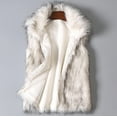 thumbnail image 1 of jsaierl Women's Wool Vest Faux Fur Vest Stand Collar Faux Coat Vest Jacket, 1 of 8