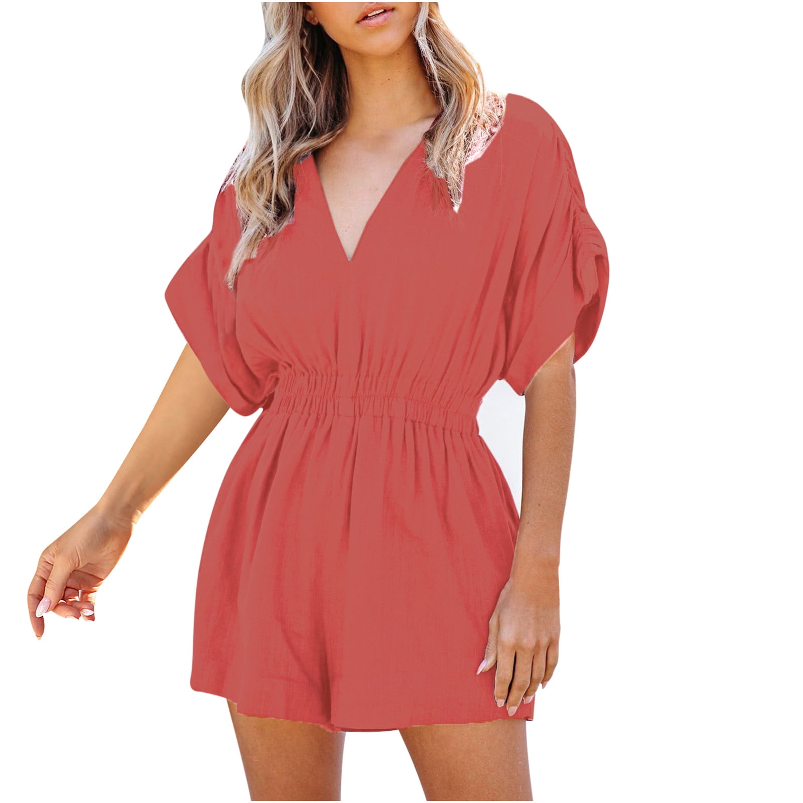パンツ Short sleeve jump suits - 7oz tencel den Amazon.com