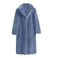 thumbnail image 1 of jsaierl Womens Faux Fur Long Coat Sherpa Jacket Thicken Overcoat Winter Warm Oversized Jacket Solid Parka Outwear Cardigan, 1 of 4