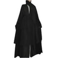 thumbnail image 1 of jsaierl Womens Muslim Kaftan Abaya Long Dress Solid Color Baggy Button Down Dubai Maxi Dress, 1 of 7
