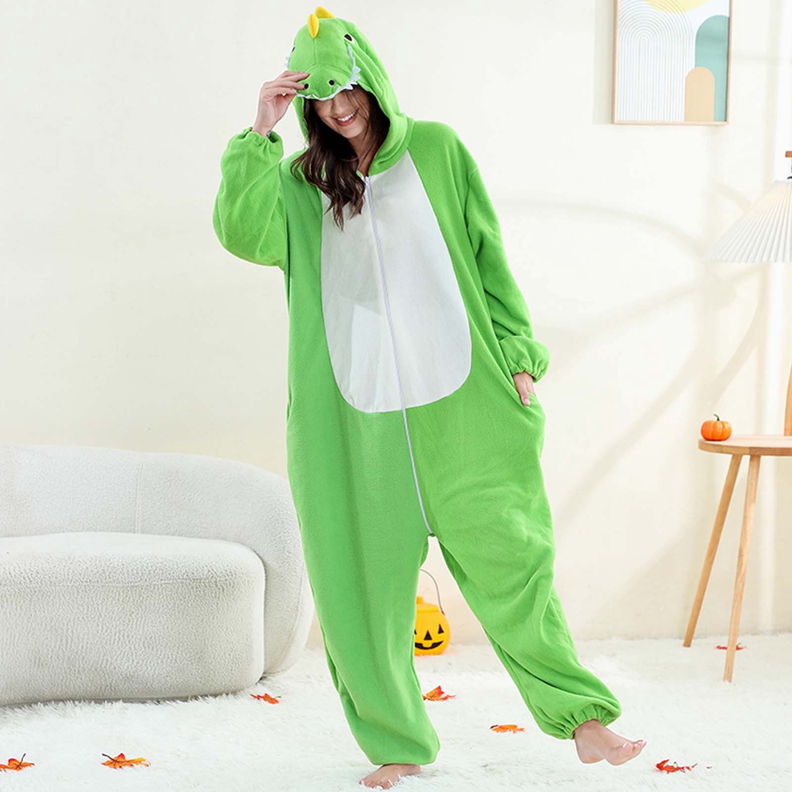 Jsaierl Cute Cartoon Onesie Pajamas for Women Winter Fleece Fuzzy