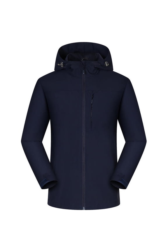 Womens Rain Coat Waterproof Hooded Utility Outdoor Hiking Windbreaker Fall Casual Jacket Full Zip Pocketed Trench Coat