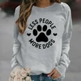 thumbnail image 1 of jsaierl Womens Sweatshirt Round Neck Dog Paws Graphic Top Long Sleeve Dressy Casual Shirt Comfy Novelty Pullover Sweatshirt, 1 of 4