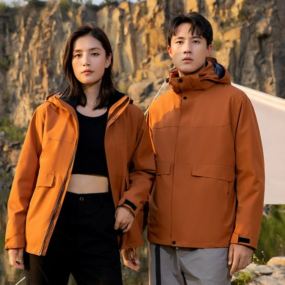 jsaierl Womens Winter Jackets Plus Size Outdoor Work Windbreaker Fall Warm Full Zip Jacket Hooded Fleece Ski Coats Snow Thicken Outerwear