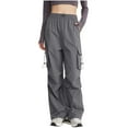 thumbnail image 1 of jtjvou Cargo Pants for Women Loose High Waisted Wide Leg Pants Casual Baggy Sweatpants with Mutil Pockets Gray XL, 1 of 7