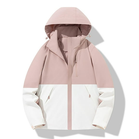 jtjvou Detachable Cap Sunscreen Jacket Breathable Lightweight Long Sleeve Casual Outdoor Coat Comfortable Winter Wear Perfect for Daily and Holiday Activities White M