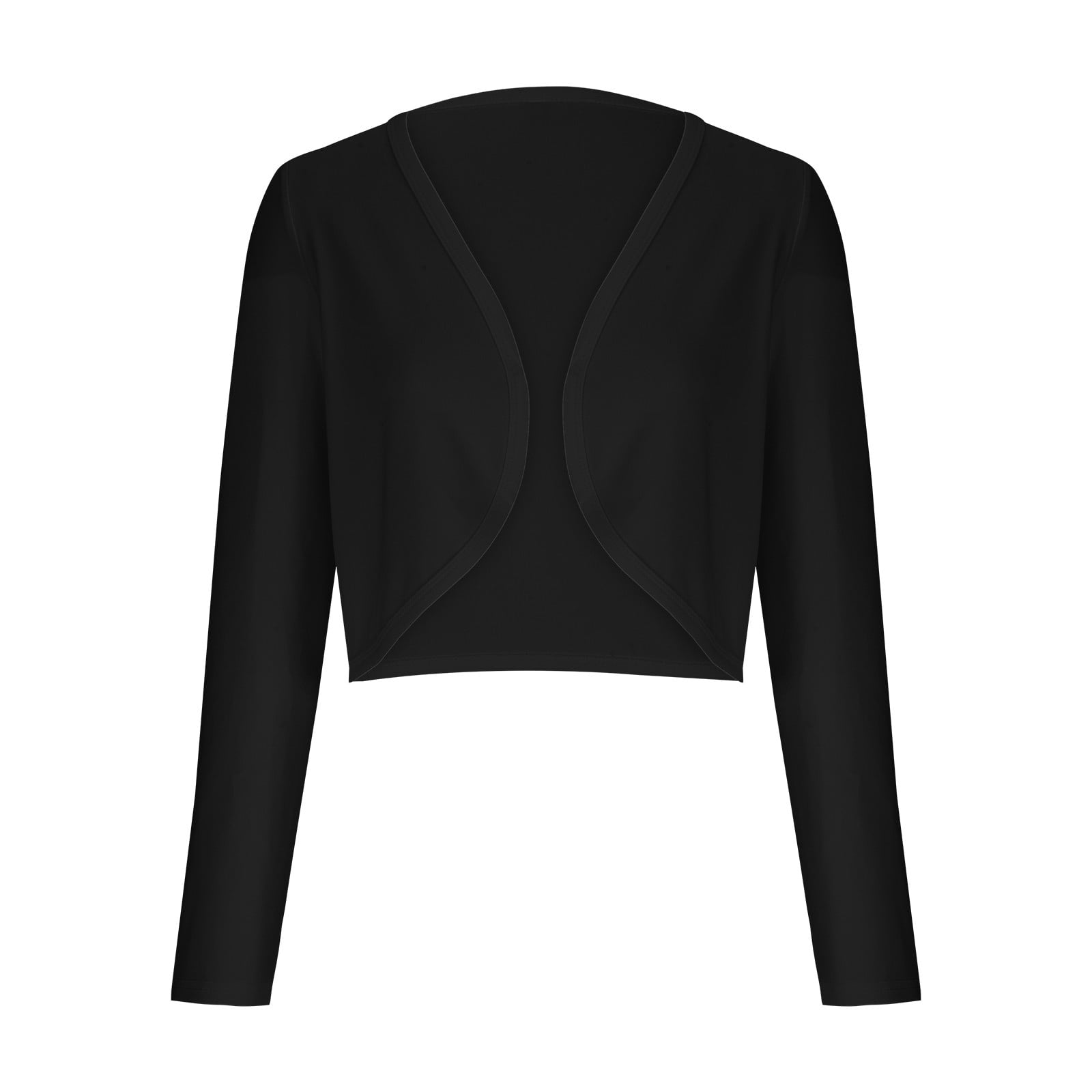 jtjvou Girls' Bolero Shrug Cardigan Jacket Long Sleeve Open Front Cute