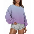 thumbnail image 1 of jtjvou Graphic Sweatshirts for Women Oversized Crewneck Sweatshirt Lightweight Cute Hoodies Fall Sweatshirts for Women Purple M, 1 of 5