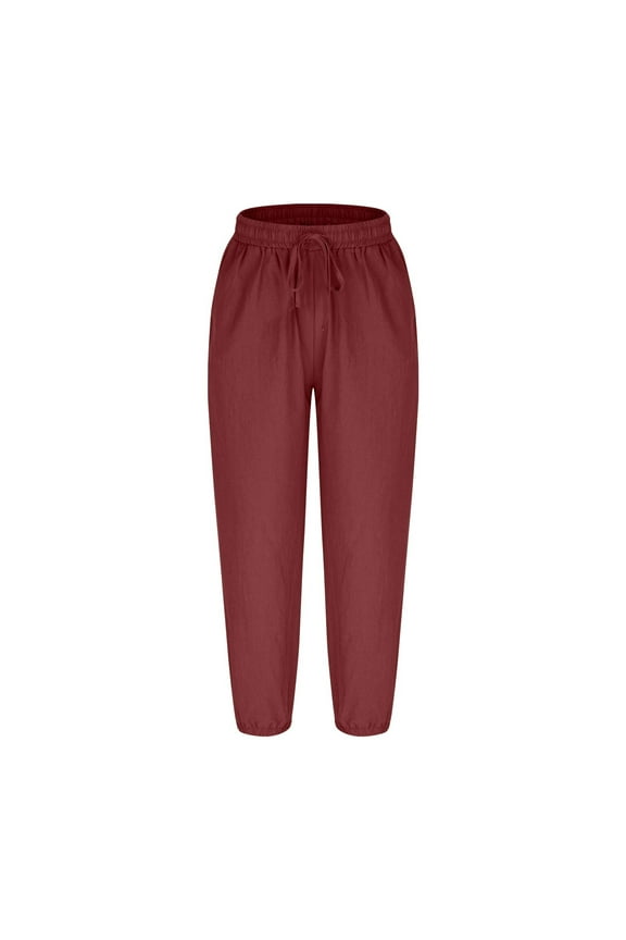 Jogger Chef Pants with Elastic Waist and Hidden Zipper Pocket – Stretch Kitchen Work Pants Red S