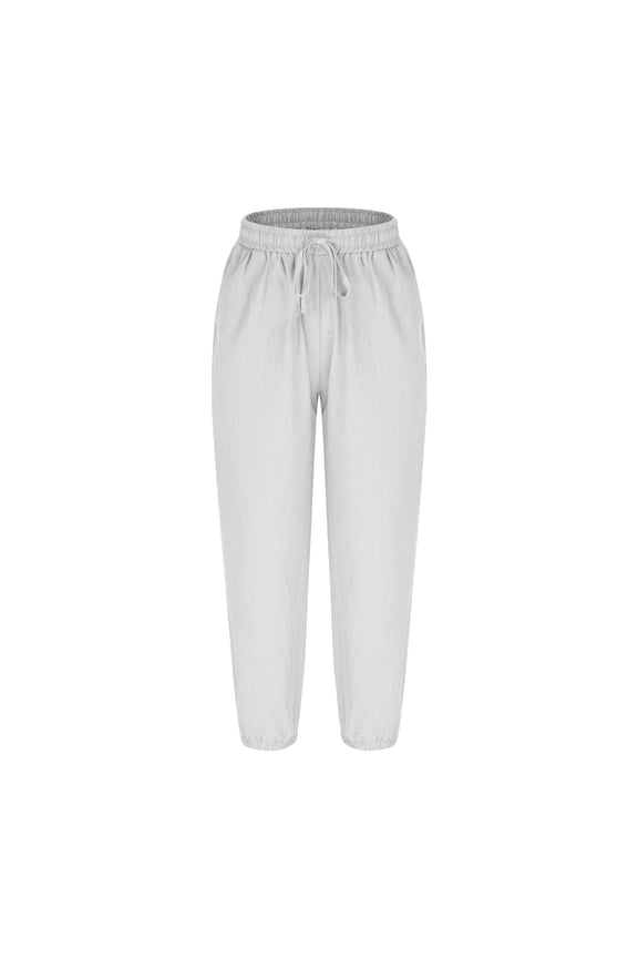 Jogger Chef Pants with Elastic Waist and Hidden Zipper Pocket – Stretch Kitchen Work Pants White M