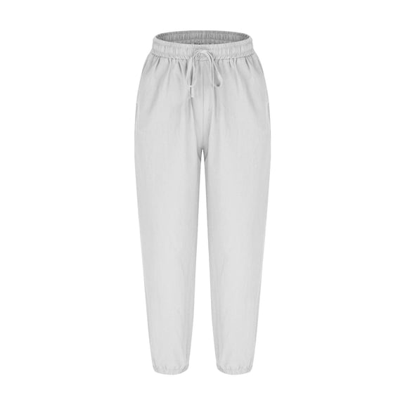 jtjvou Jogger Chef Pants with Elastic Waist and Hidden Zipper Pocket – Stretch Kitchen Work Pants White S