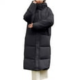 thumbnail image 1 of jtjvou Long Puffer Jacket for Women,2025 Thickened Winter Coat Hooded with Deep Pockets, Ladies Warm Winter Jacket Black L, 1 of 3