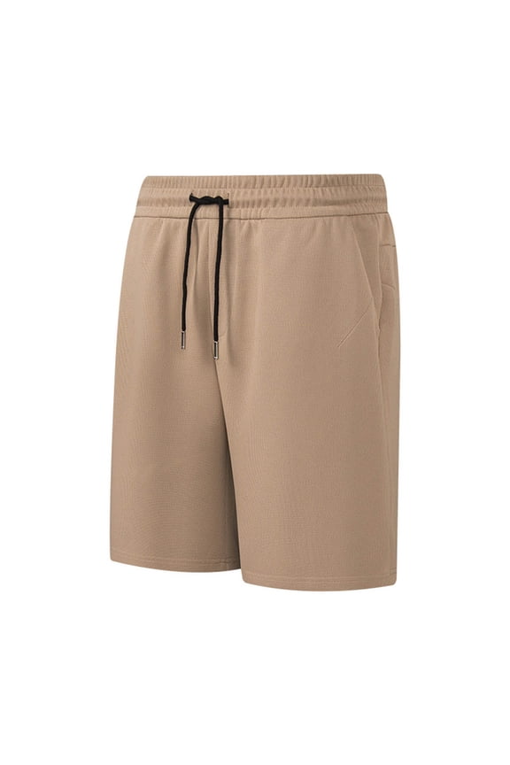 Men's Casual Beach Outdoor Shorts Elastic Waistband Drawstring Side Pockets Soft Fabric Comfortable Daily Wear Great for Vacation Gym Fitness Leisure Activities Yellow XL