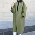 thumbnail image 1 of jtjvou Solid Color Long Sleeve Casual Coat Comfortable Women's Cardigan Relaxed Fit Lightweight Stylish Outerwear Suitable for Daily Wear Four Seasons Fashion Clothing Green Free Size, 1 of 6
