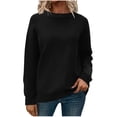 thumbnail image 1 of jtjvou Sweaters for Women Long Sleeve Lightweight Crewneck Soft Basic Knit Loose Fit Pullover Top 2025 Fall Trendy Outfits Black XL, 1 of 6