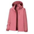 thumbnail image 1 of jtjvou Women Waterproof Rain jacket Windbreaker Lightweight Active Outdoor Raincoat Hiking Climb Outwear with Removable Hood Fashion Pink XXXXL, 1 of 6