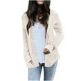 thumbnail image 1 of jtjvou Women's 2025 Long Sleeve Cable Knit Cardigan Sweaters Open Front Fall Outerwear Coat Pockets Yellow M, 1 of 6