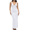 thumbnail image 1 of jtjvou Women's Bodycon Tank Dress Basic Sleeveless Long Maxi Dresses Party Club Beach Sundresses Slimming Dress White XL, 1 of 6