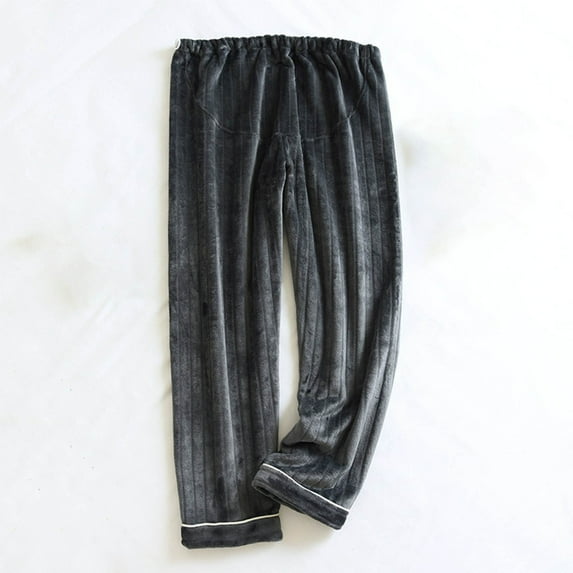 jtjvou Women's Coral Fleece Pajama Lounge Pants - Comfy Warm Sleepwear With Pockets - Velvet Home Long Pants Gray XL