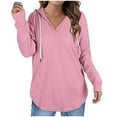 thumbnail image 1 of jtjvou Women's Fashion Tops Hoodies for Women Pullover Oversized Sweatshirts Long SLeeve Shirts Loose Fit Pink S, 1 of 8